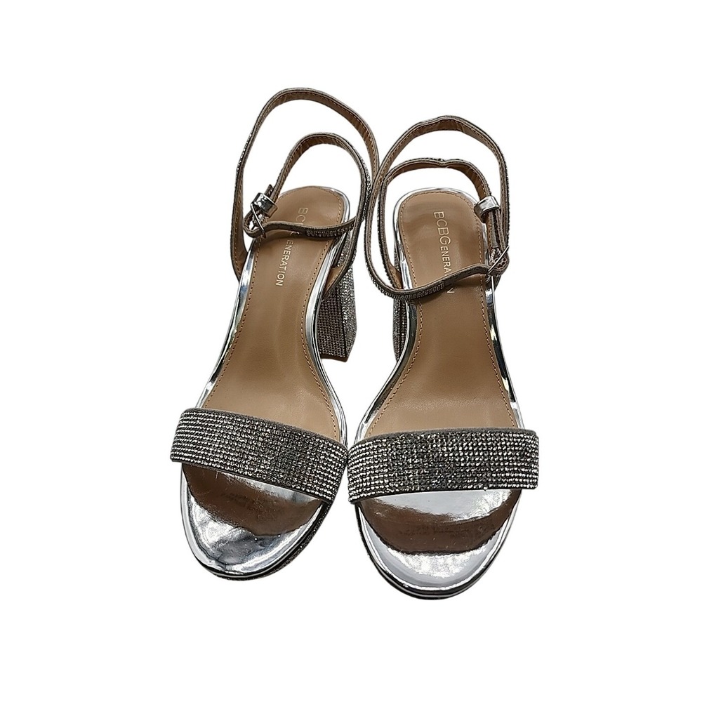 BCB Generation Women's Shoes SZ 6.5 Heels Pristal Rhinestone Platform Block Heel - Picture 4 of 11